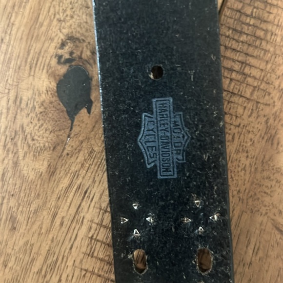 Women’s Harley Davidson studded leather belt size 32 - Picture 3 of 5